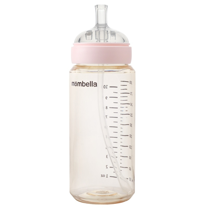 Biberon Anti-colici Mombella Classic PPSU, 300 ml, cu Tetină Silicon L - Flux Rapid (6-9 Luni) - Old Rose [2]