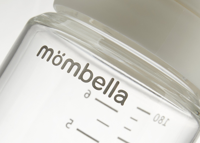 Biberon din sticla Anti-colici Mombella Classic , 180 ml, cu Tetină Silicon S - Flux Lent (0-3 Luni) - Old Rose [2]
