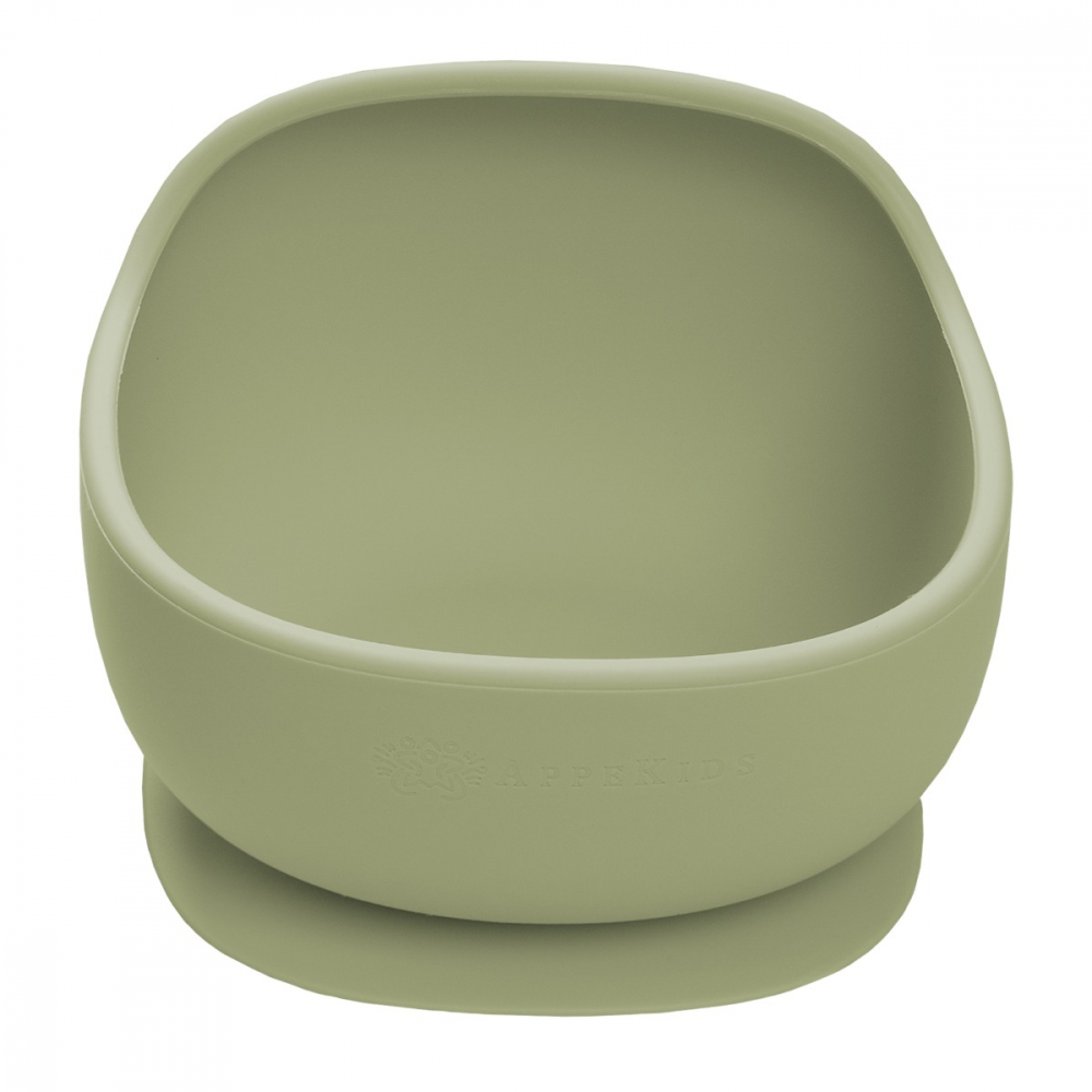 Bol din silicon cu ventuza, AppeKids, Classic - Raw Green [1]
