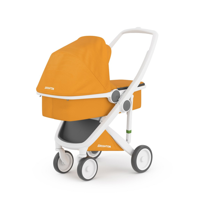 Carucior 2 In 1, Greentom, 100% Ecologic, White Sunflower [4]