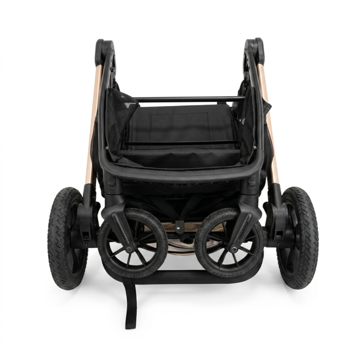 Cărucior transformabil 2 în 1 AppeKids Elite, landou și scaun sport reversibil, suspensii, adaptori scoică auto, până la 22 kg - Navy Grey [9]