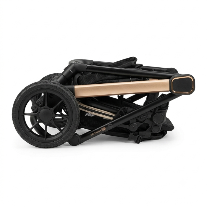 Cărucior transformabil 2 în 1 AppeKids Elite, landou și scaun sport reversibil, suspensii, adaptori scoică auto, până la 22 kg - Sand [10]