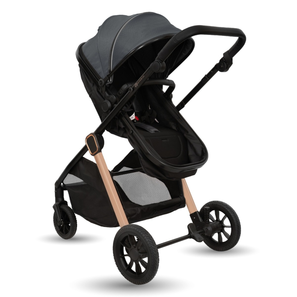Carucior transformabil 2in1, Appekids Elite - Navy Grey [3]