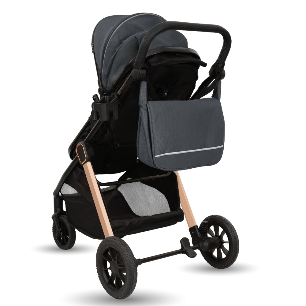 Carucior transformabil 2in1, Appekids Elite - Navy Grey [5]