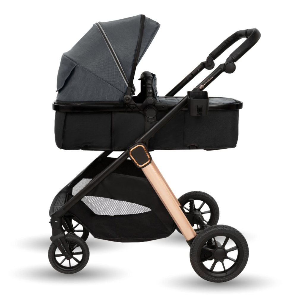 Carucior transformabil 2in1, Appekids Elite - Navy Grey [2]