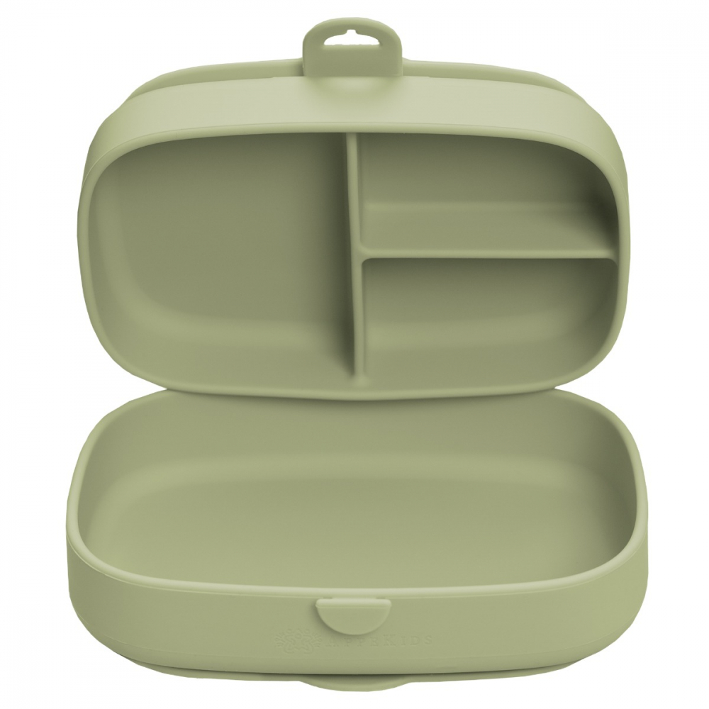 Caserola compartimentata din silicon cu ventuza, AppeKids Magic Box - Raw Green [2]