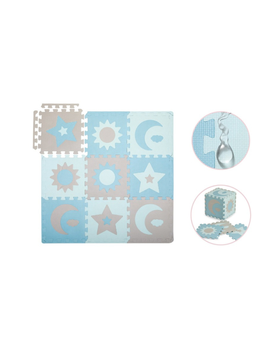 Covoras de joaca puzzle 93x93 cm Momi, Nebe - Blue [5]