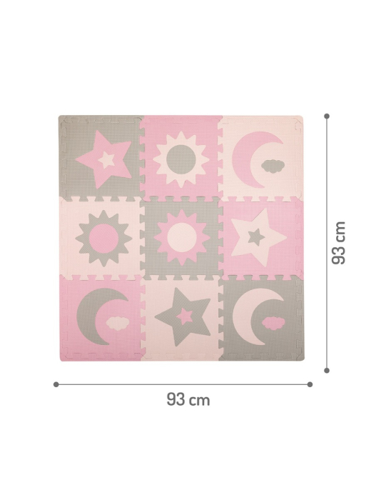 Covoras de joaca puzzle 93x93 cm Momi, Nebe - Pink [6]