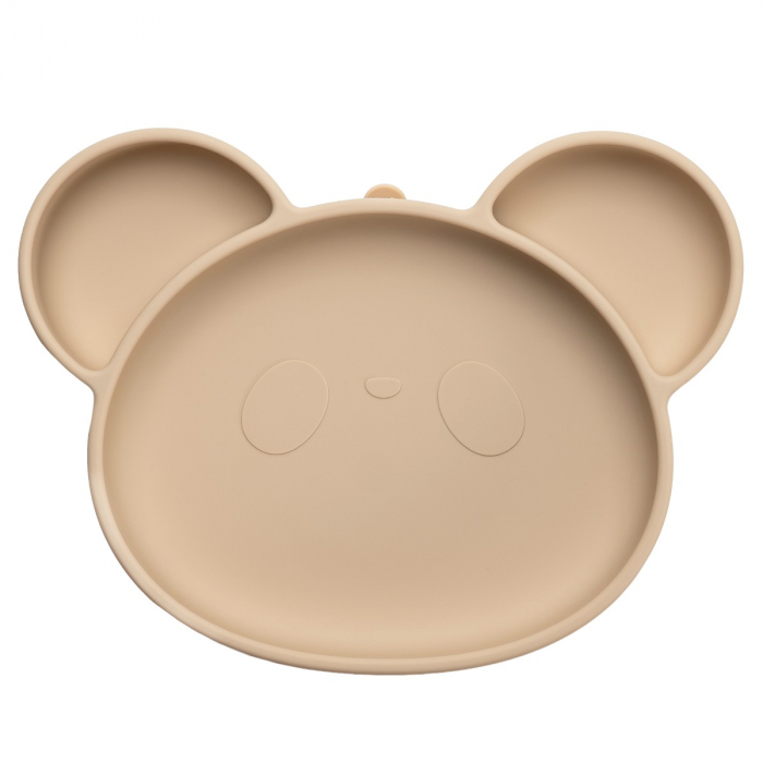 Farfurie din silicon cu ventuza, AppeKids, Panda - Bubble Beige [5]