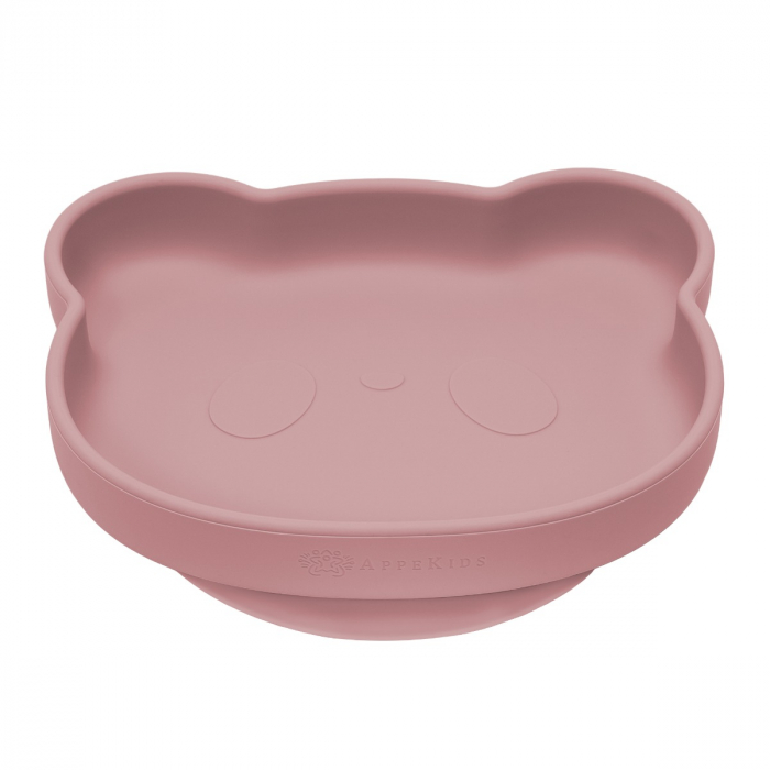 Farfurie din silicon cu ventuza, AppeKids, The Little Bear - Old Rose [5]