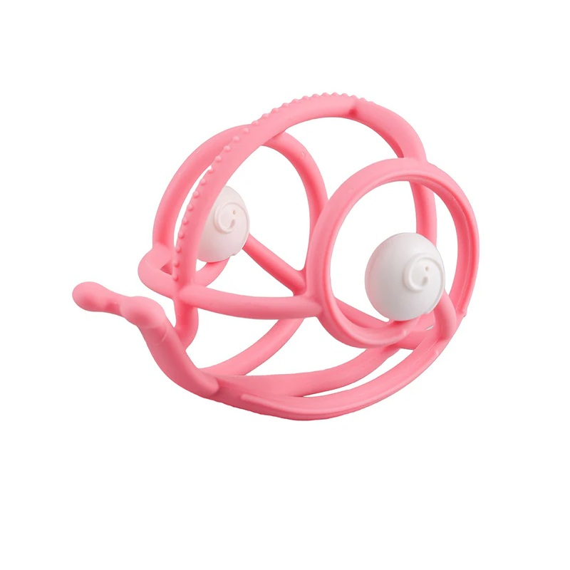 Inel Gingival din silicon Mombella 3 luni+, Melc - Pink [4]