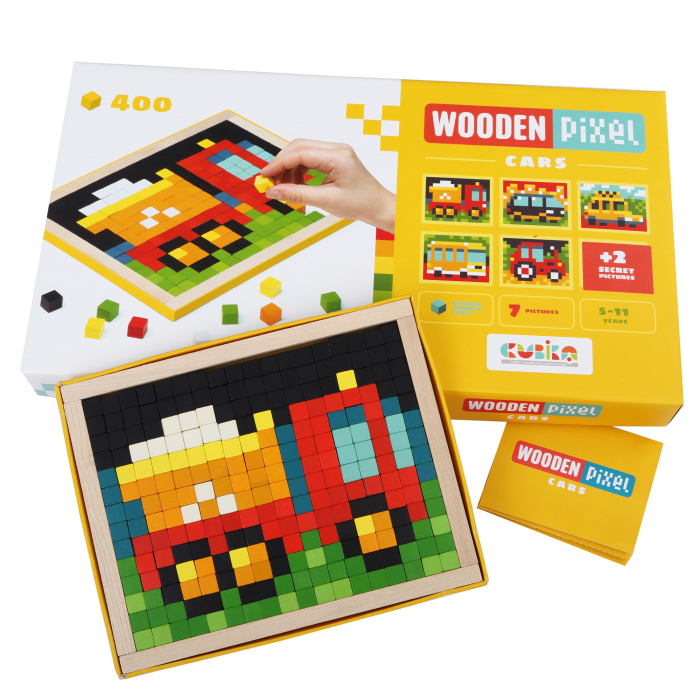 Joc Din Lemn Cubika - MOZAIC - PIXEL CARS [5]