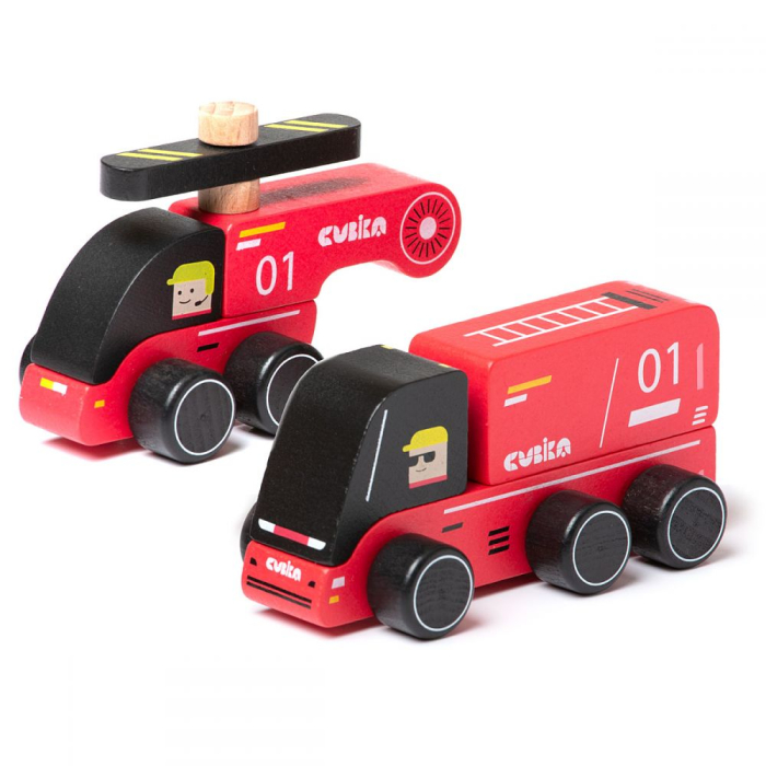 Jucarie din lemn, Cubika, Fire Fighters [2]
