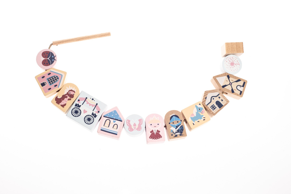 Jucarie Din Lemn, Cubika, “Joc de Indemanare Personaje de Poveste” - Pastel [2]