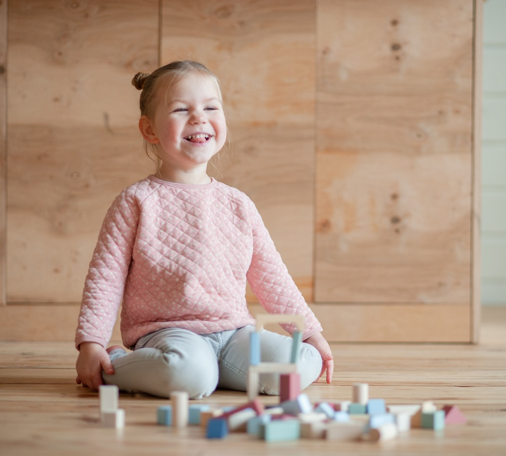 Jucarie din lemn, Cubika, Kit 50 de piese de constructie - Pastel [3]