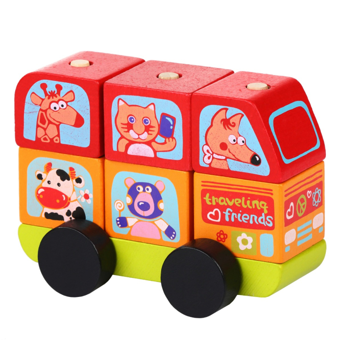Jucarie din lemn, Cubika, Mini Bus [4]