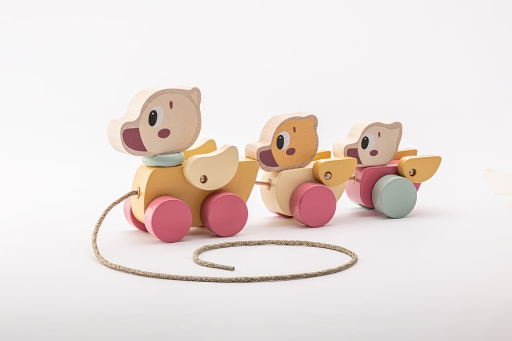 Jucarie din lemn, Cubika, Ratustele mele - Pastel [3]