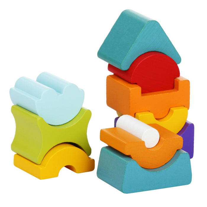 Jucarie din lemn, Cubika, Set constructii Turn 11 piese [3]