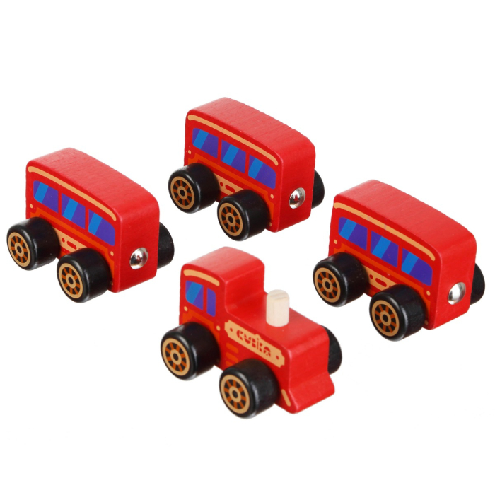 Jucarie din lemn, Cubika, Trenulet Magnetic [3]