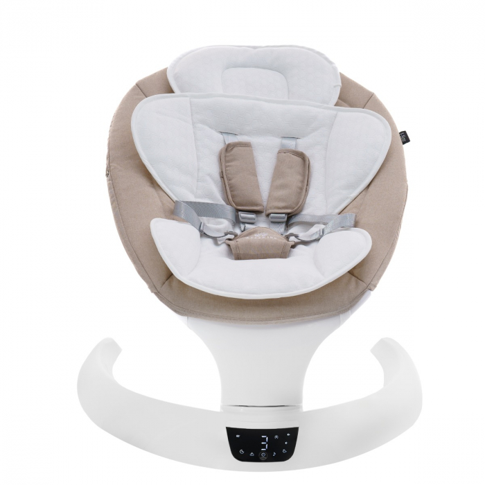 Leagan electric multifunctional pentru bebelusi AppeKids - I-Size - Bubble Beige [5]