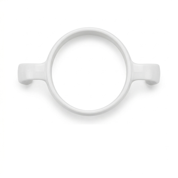 Maner ergonomic si pai cu greutate pentru Biberon 300ml Mombella Breast-Like - Ivory [2]