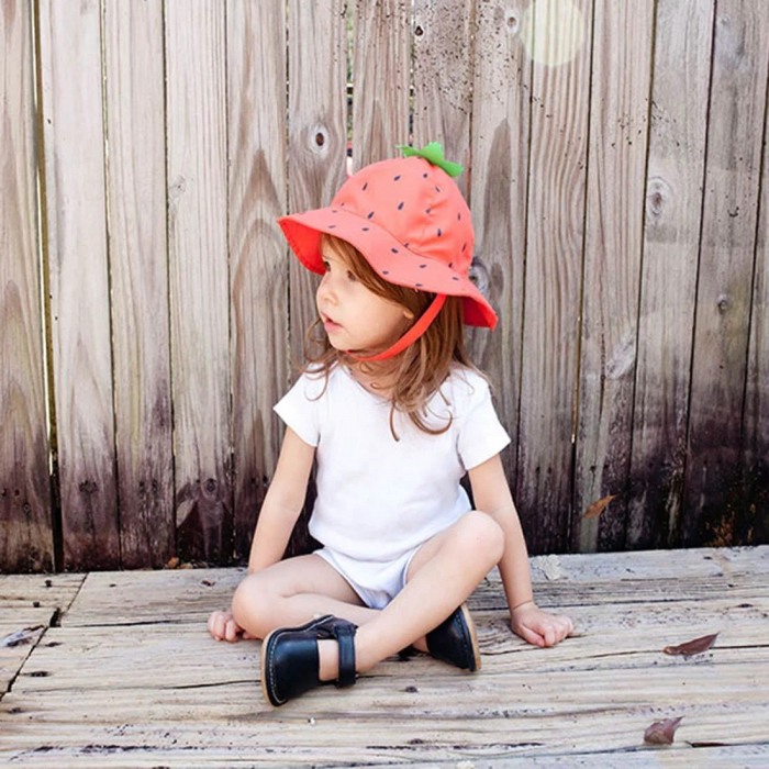 Palarie de soare Zoocchini, UPF50 +, Marime M, 6-12 Luni - Strawberry [3]