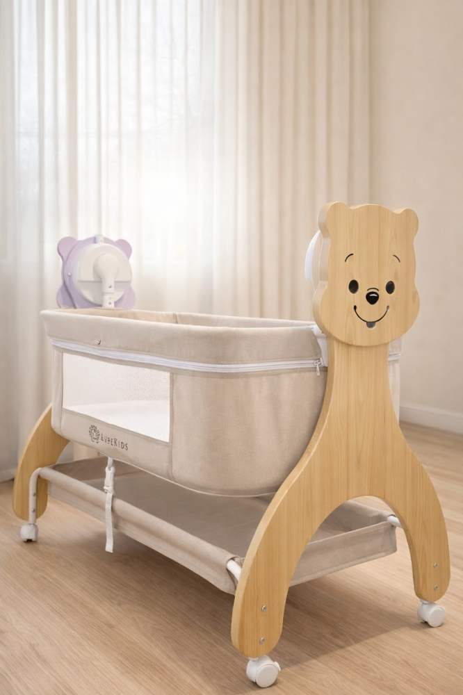 Patut Multifunctional cu leganare electrica, sunete si Bluetooth, AppeKids - Buggy [4]