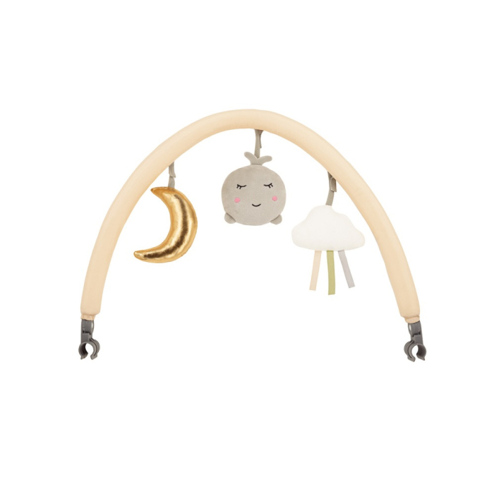 Patut pliabil cu doua nivele si masuta de infasat, 60x120 cm, Momi, Belove Plus -Beige [7]