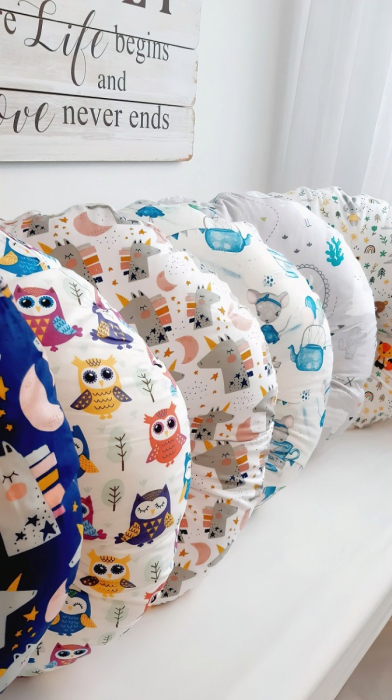 Perna pentru alaptare, 100% Bumbac, 60X60 cm, Appekids - Pink [6]