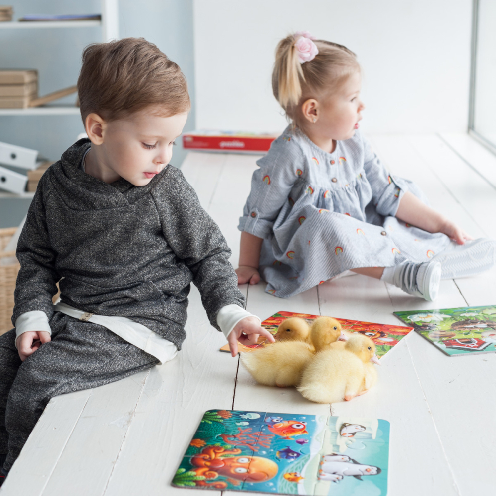 Puzzle pentru copii 3in1, 3 Ani+, Puzzlika - Animalutele preferate [3]