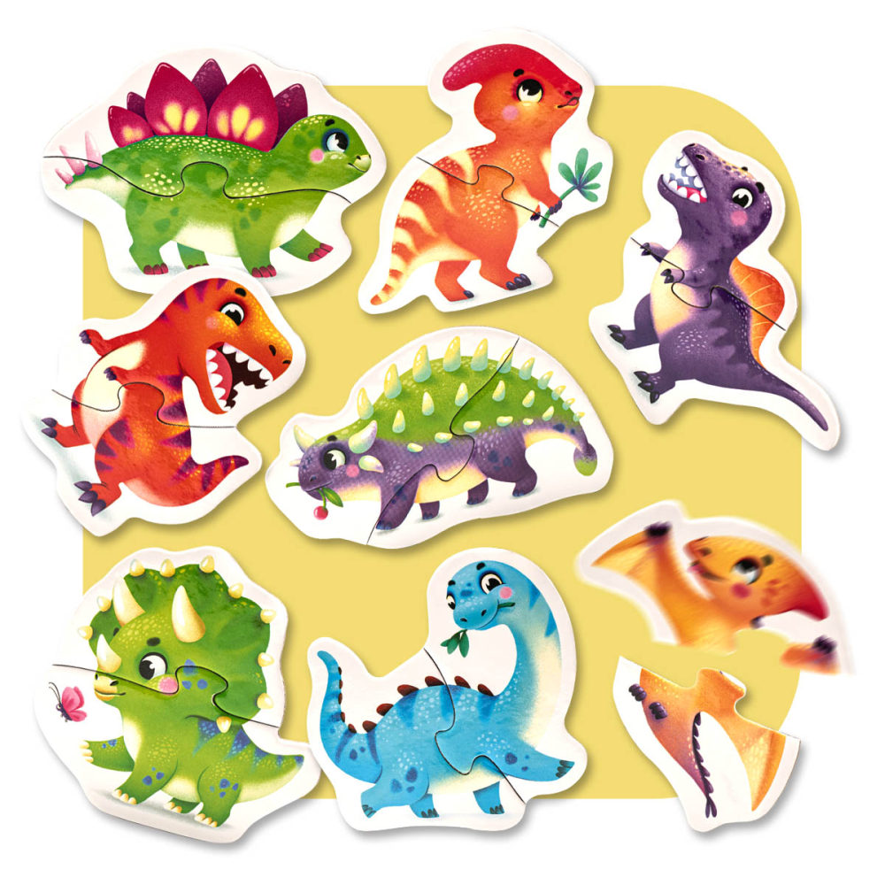 Puzzle pentru copii, 2 Ani+, Puzzlika - Dinozauri [4]