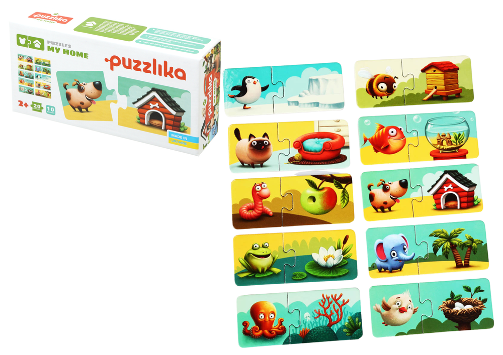 Puzzle pentru copii, 2 Ani+, Puzzlika - Casuta animalelor [3]
