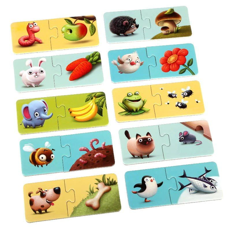 Puzzle pentru copii, 2 Ani+, Puzzlika - Mancarea potrivita [2]