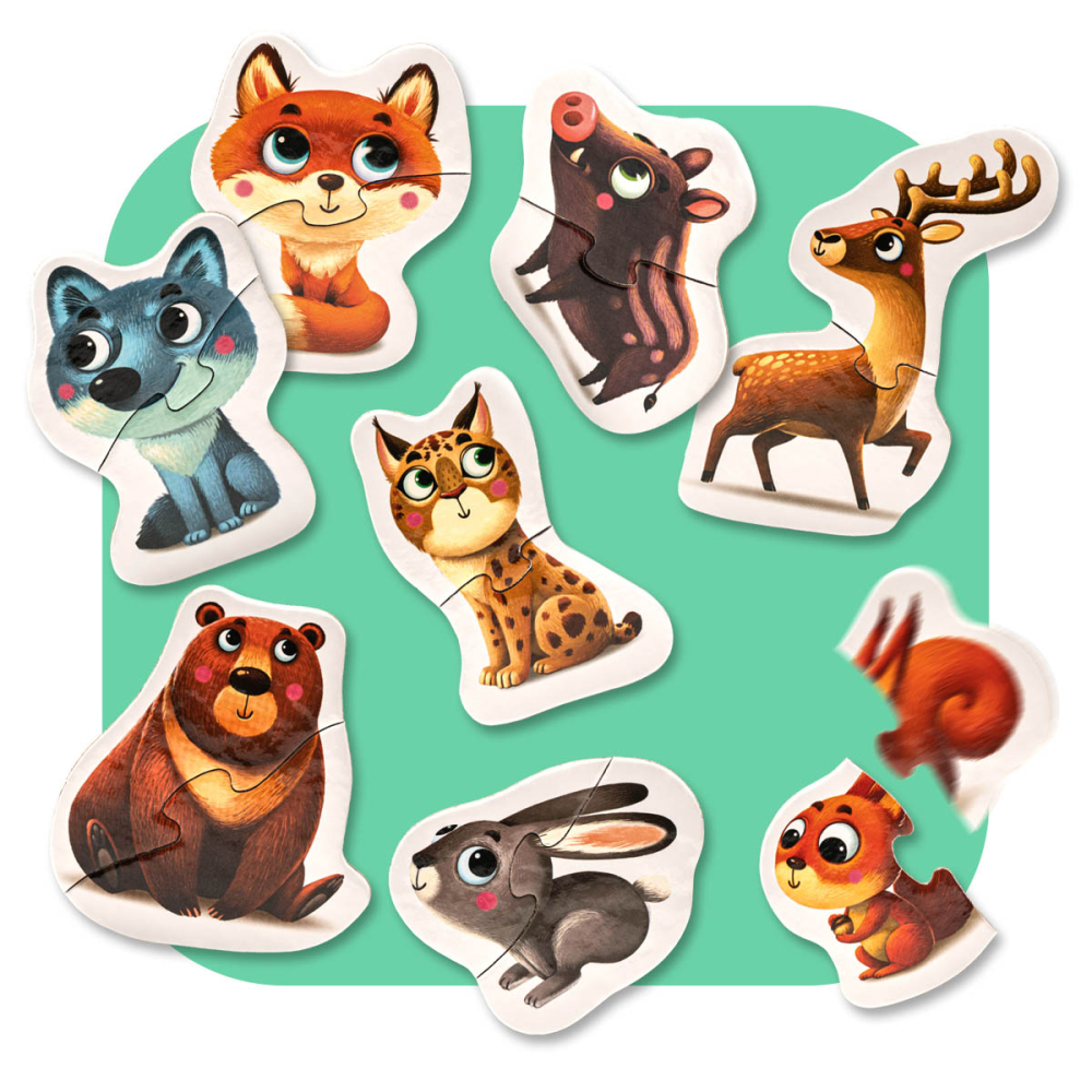 Puzzle pentru copii, 2 Ani+, Puzzlika - Animalutele de la munte [4]