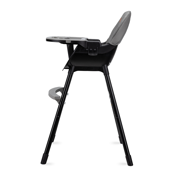 Scaun de masa copii Momi Reki, Piele ecologica, Black [3]