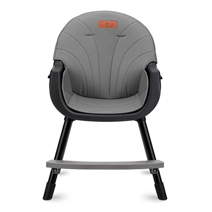 Scaun de masa copii Momi Reki, Piele ecologica, Black [5]