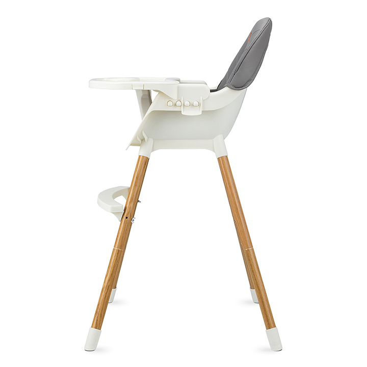 Scaun de masa copii Momi Reki, Piele ecologica, Dark Grey [3]