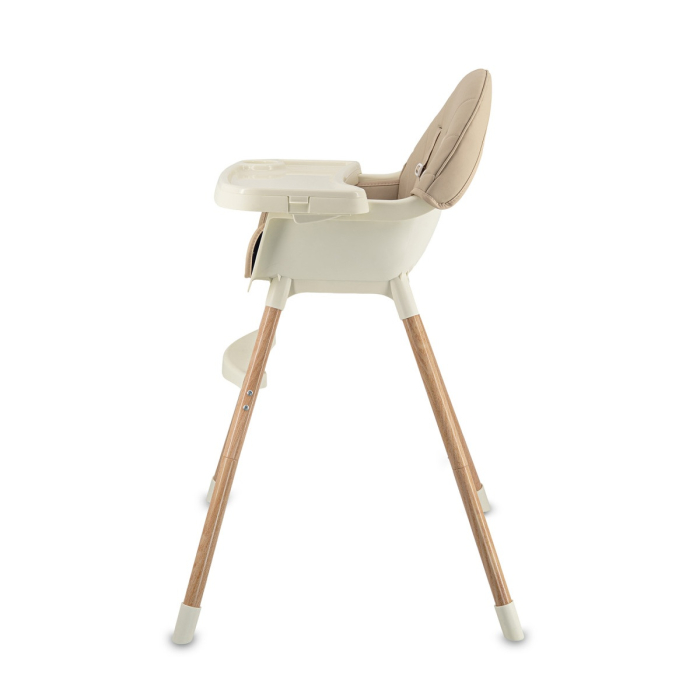 Scaun de masa copii Momi Reki, Piele ecologica, Beige [3]