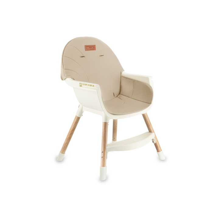 Scaun de masa copii Momi Reki, Piele ecologica, Beige [3]