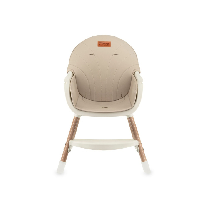 Scaun de masa copii Momi Reki, Piele ecologica, Beige [5]
