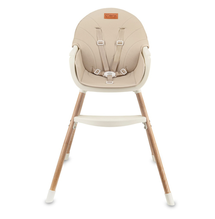 Scaun de masa copii Momi Reki, Piele ecologica, Beige [2]