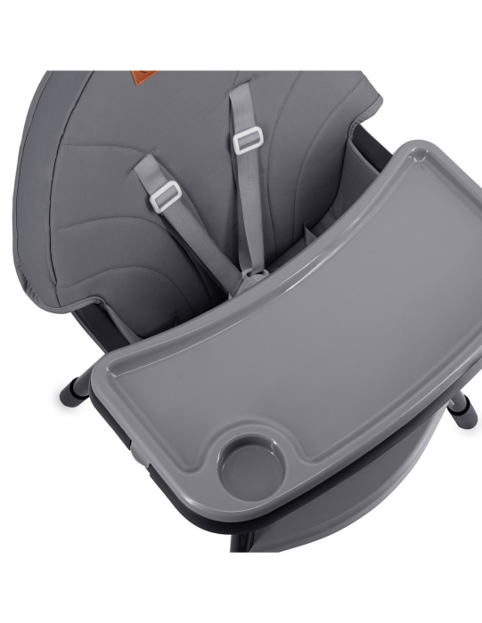 Scaun de masa copii Momi Reki, Piele ecologica, Black [6]