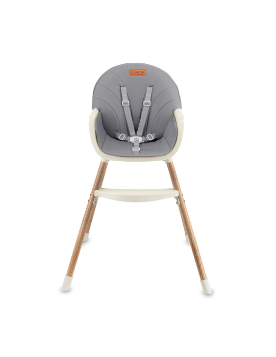Scaun de masa copii Momi Reki, Piele ecologica, Dark Grey [3]