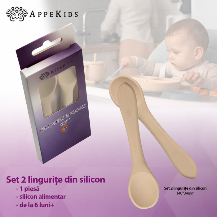 Set 2 lingurițe din silicon AppeKids, 6 luni+ [4]