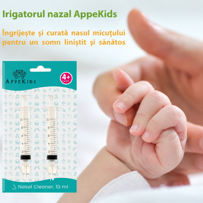 Set 2 seringi pentru lavaj nazal, APPEKIDS, 10ml, 4Luni+ [8]