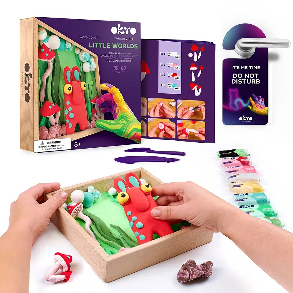 Set creatie Wood & Craft - Little Worlds, 21*21cm - Mommy Troll [2]