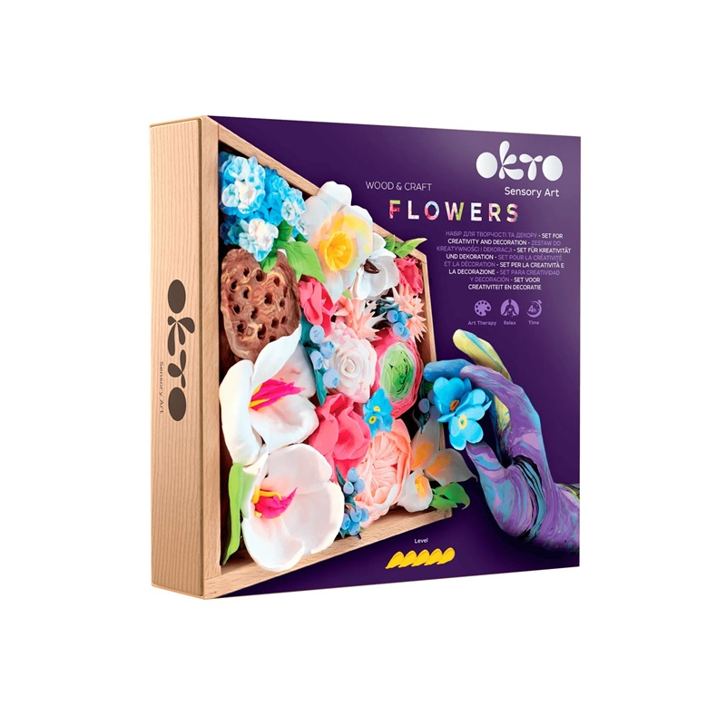 Set creatie Wood & Craft - Flowers, 21*21cm - Romance [1]