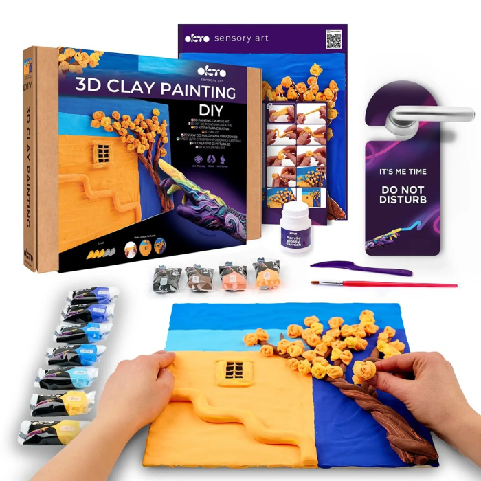 Set creativ de modelaj 3D OKTO Golden Afternoon, Air Clay, 14 ani+ [2]