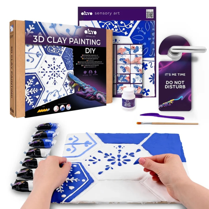 Set creativ de modelaj 3D OKTO Lisbon Azulejos, Air Clay, 14 ani+ [2]