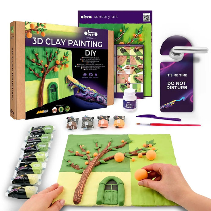 Set creativ de modelaj 3D OKTO Orange Siesta, Air Clay, 14 ani+ [2]
